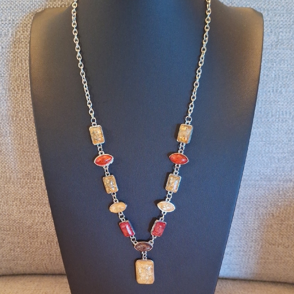 Multicolor Drop Necklace - Picture 4 of 4